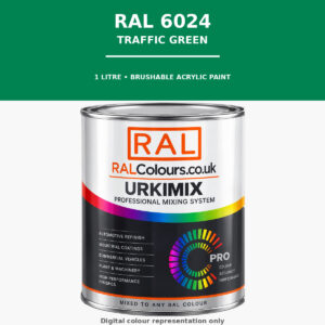 RAL 6024 Traffic green Brushable Acrylic Paint 1 Litre Tin
