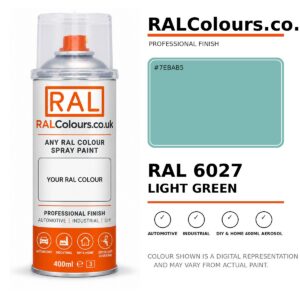 RAL 6027 Light green Spray Paint Aerosol Can 400ml 400ml aerosol spray paint