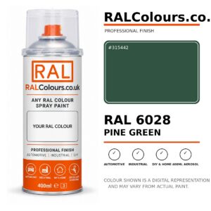 RAL 6028 Pine green Spray Paint Aerosol Can 400ml 400ml aerosol spray paint