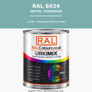 RAL 6034 Pastel turquoise Brushable Acrylic Paint 1 Litre Tin