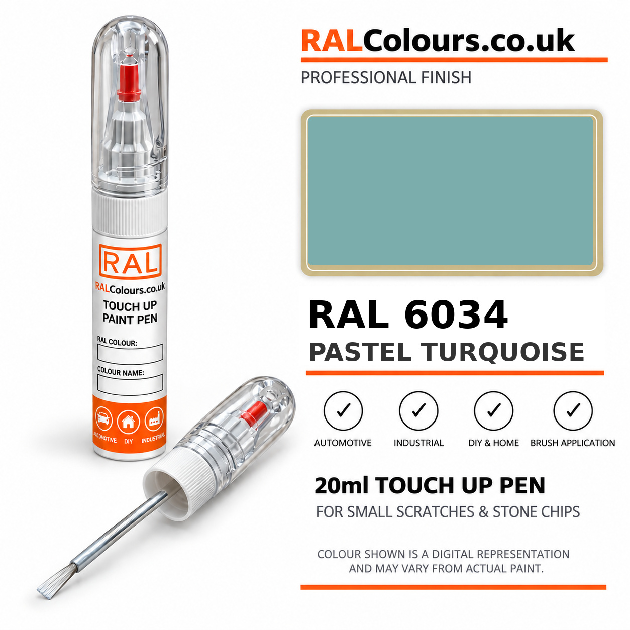 RAL 6034 Pastel turquoise Touch Up Pen