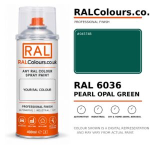 RAL 6036 Pearl opal green Spray Paint Aerosol Can 400ml 400ml aerosol spray paint