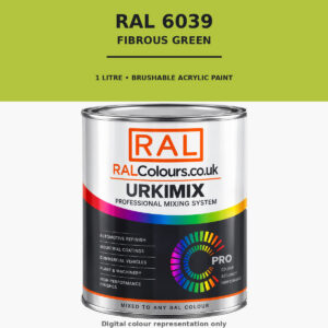 RAL 6039 Fibrous green Brushable Acrylic Paint 1 Litre Tin