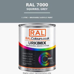 RAL 7000 Squirrel grey Brushable Acrylic Paint 1 Litre Tin