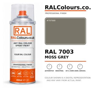 RAL 7003 Moss grey Spray Paint Aerosol Can 400ml 400ml aerosol spray paint