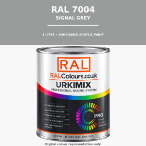 RAL 7004 Signal grey Brushable Acrylic Paint 1 Litre Tin