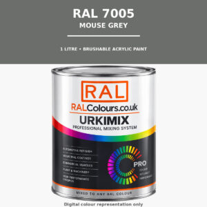 RAL 7005 Mouse grey Brushable Acrylic Paint 1 Litre Tin