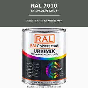 RAL 7010 Tarpaulin grey Brushable Acrylic Paint 1 Litre Tin