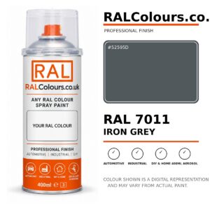 RAL 7011 Iron grey Spray Paint Aerosol Can 400ml 400ml aerosol spray paint