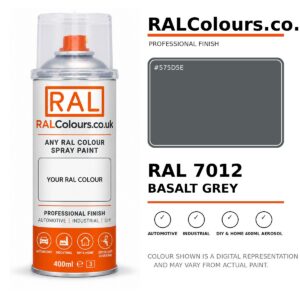 RAL 7012 Basalt grey Spray Paint Aerosol Can 400ml 400ml aerosol spray paint