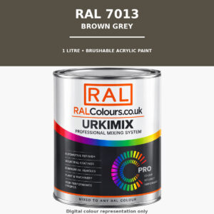 RAL 7013 Brown grey Brushable Acrylic Paint 1 Litre Tin
