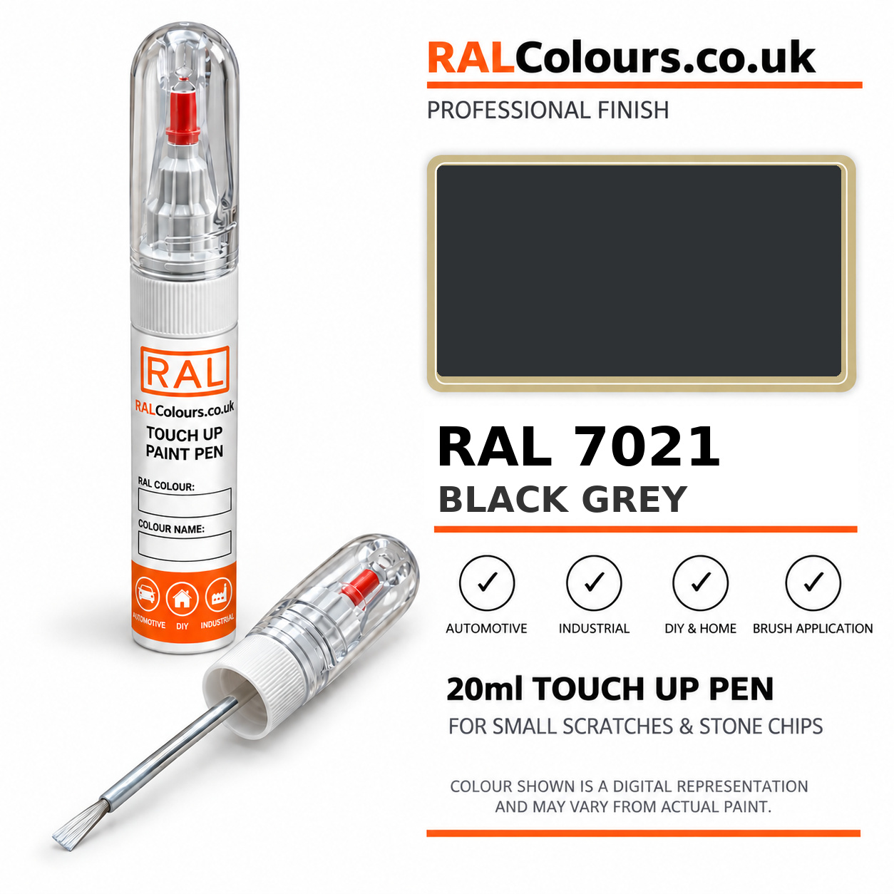 RAL 7021 Black grey Touch Up Pen