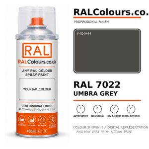 RAL 7022 Umbra grey Spray Paint Aerosol Can 400ml 400ml aerosol spray paint