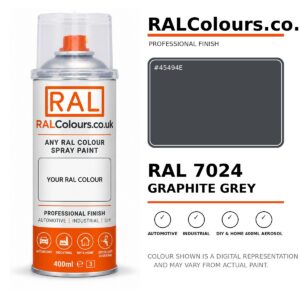 RAL 7024 Graphite grey Spray Paint Aerosol Can 400ml 400ml aerosol spray paint