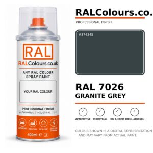 RAL 7026 Granite grey Spray Paint Aerosol Can 400ml 400ml aerosol spray paint