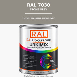 RAL 7030 Stone grey Brushable Acrylic Paint 1 Litre Tin