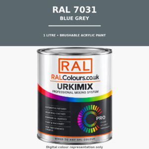 RAL 7031 Blue grey Brushable Acrylic Paint 1 Litre Tin