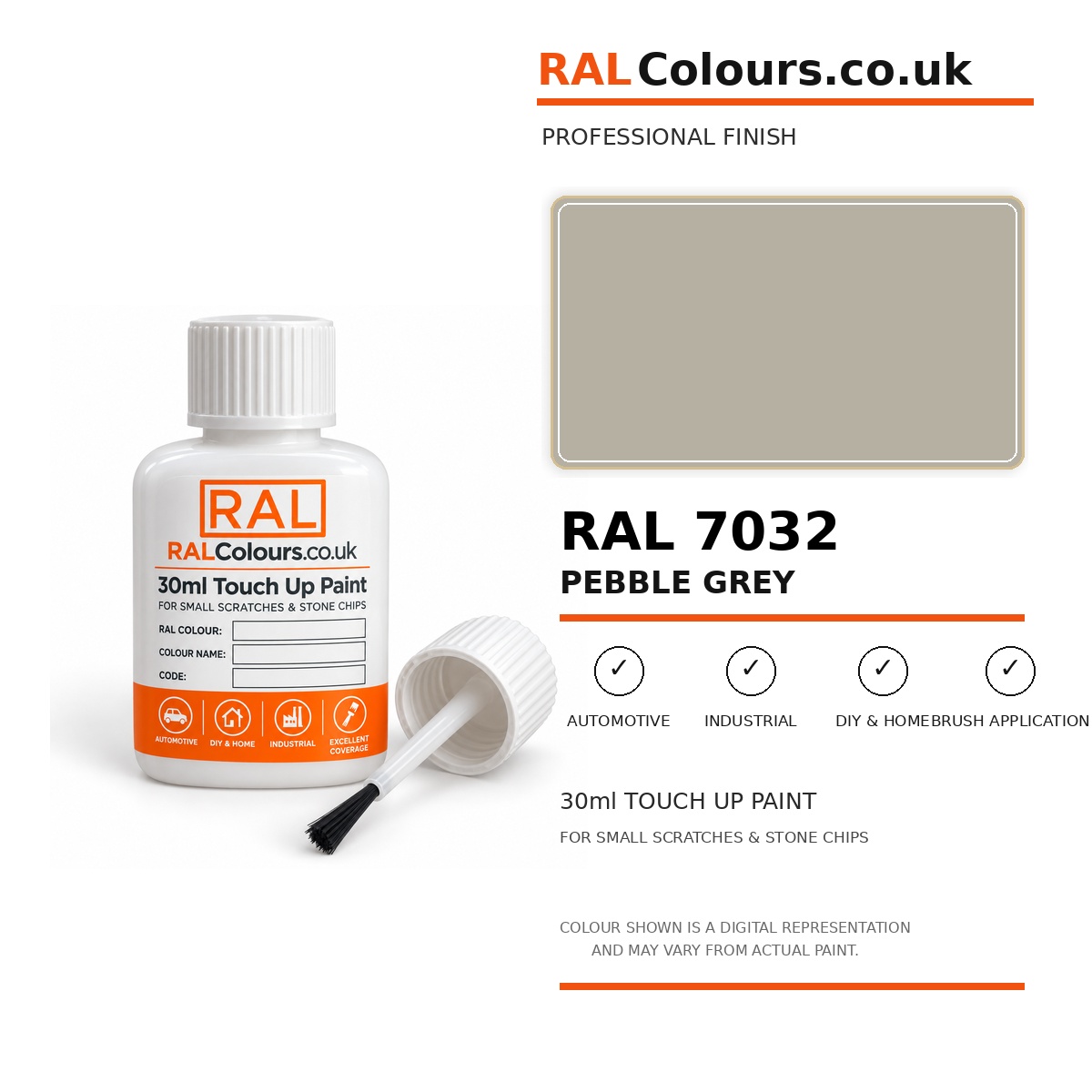 RAL 7032 Pebble grey Touch Up Paint
