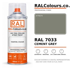 RAL 7033 Cement grey Spray Paint Aerosol Can 400ml 400ml aerosol spray paint