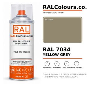 RAL 7034 Yellow grey Spray Paint Aerosol Can 400ml 400ml aerosol spray paint