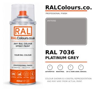 RAL 7036 Platinum grey Spray Paint Aerosol Can 400ml 400ml aerosol spray paint