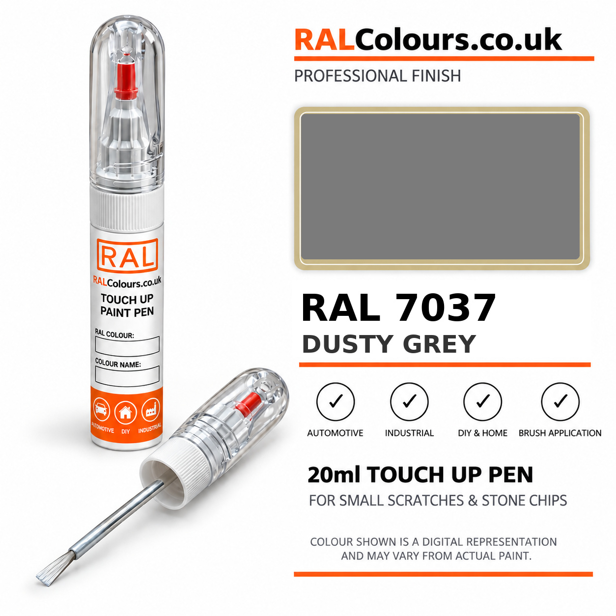 RAL 7037 Dusty grey Touch Up Pen