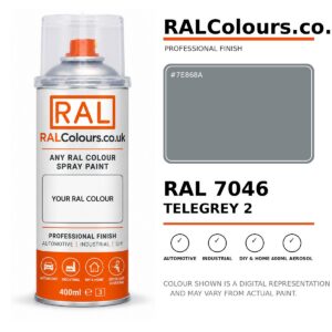 RAL 7046 Telegrey 2 Spray Paint Aerosol Can 400ml 400ml aerosol spray paint