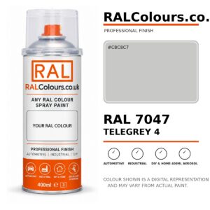 RAL 7047 Telegrey 4 Spray Paint Aerosol Can 400ml 400ml aerosol spray paint
