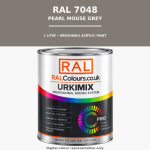 RAL 7048 Pearl mouse grey Brushable Acrylic Paint 1 Litre Tin
