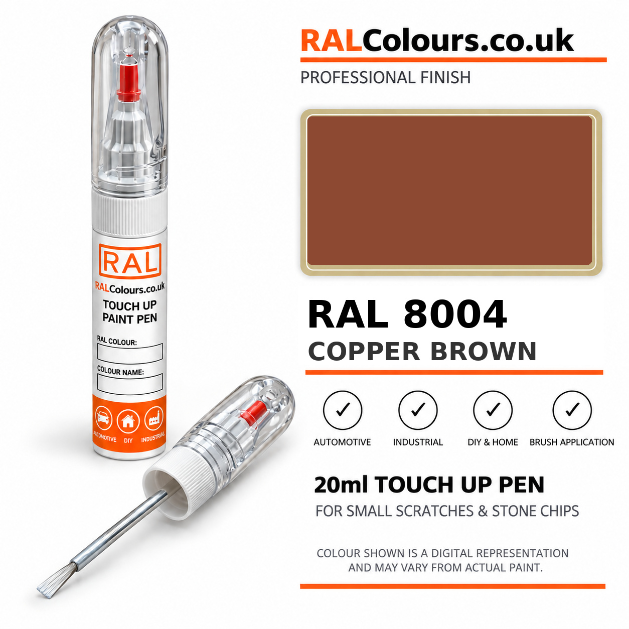 RAL 8004 Copper brown Touch Up Pen