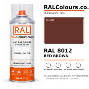 RAL 8012 Red brown Spray Paint Aerosol Can 400ml 400ml aerosol spray paint