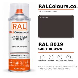 RAL 8019 Grey brown Spray Paint Aerosol Can 400ml 400ml aerosol spray paint
