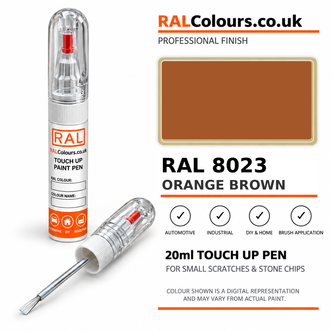 RAL 8023 Orange brown Touch Up Pen