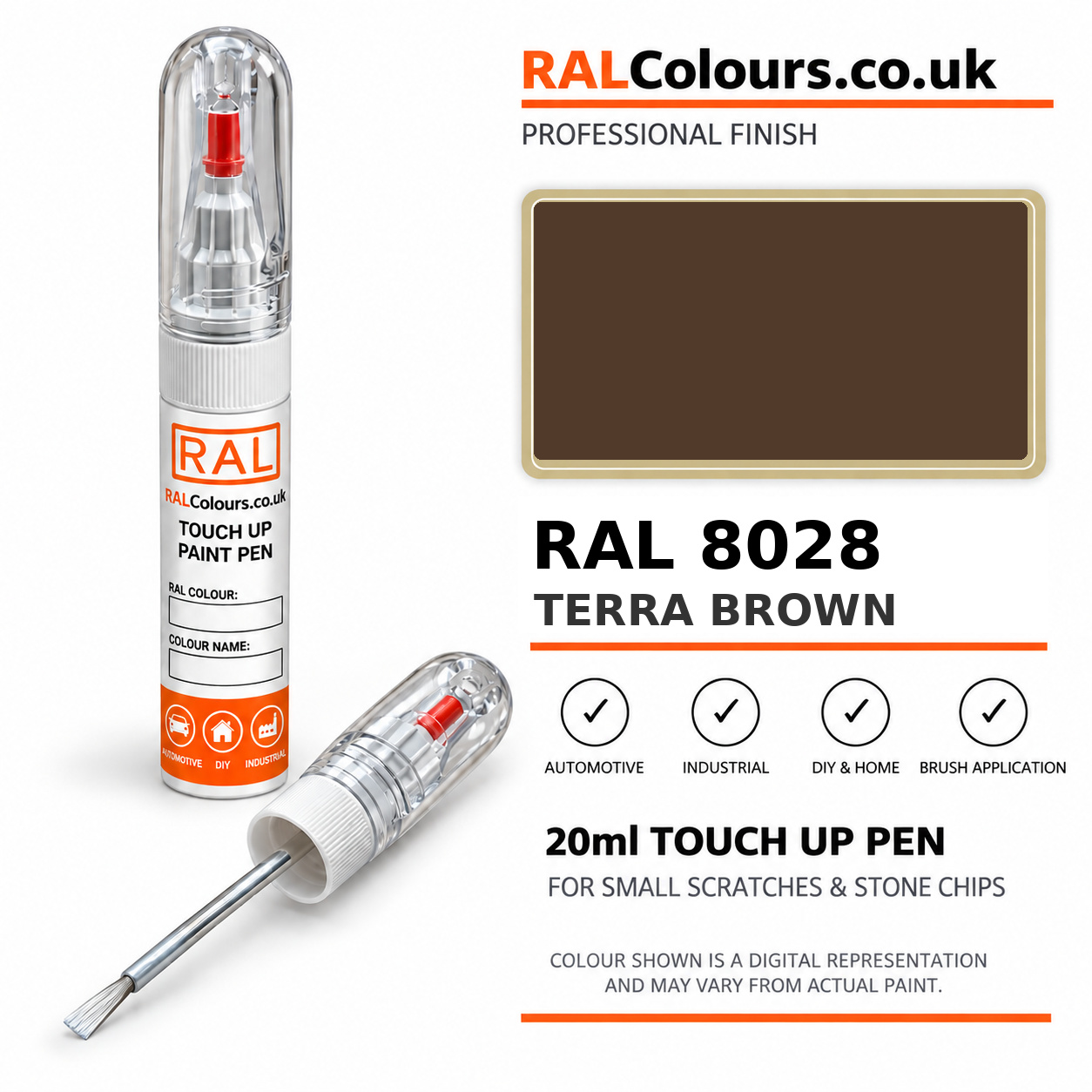 RAL 8028 Terra brown Touch Up Pen