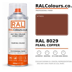RAL 8029 Pearl copper Spray Paint Aerosol Can 400ml 400ml aerosol spray paint