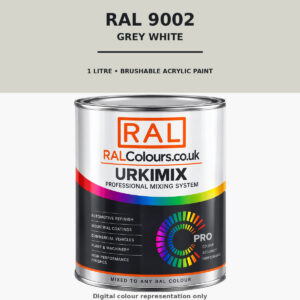 RAL 9002 Grey white Brushable Acrylic Paint 1 Litre Tin