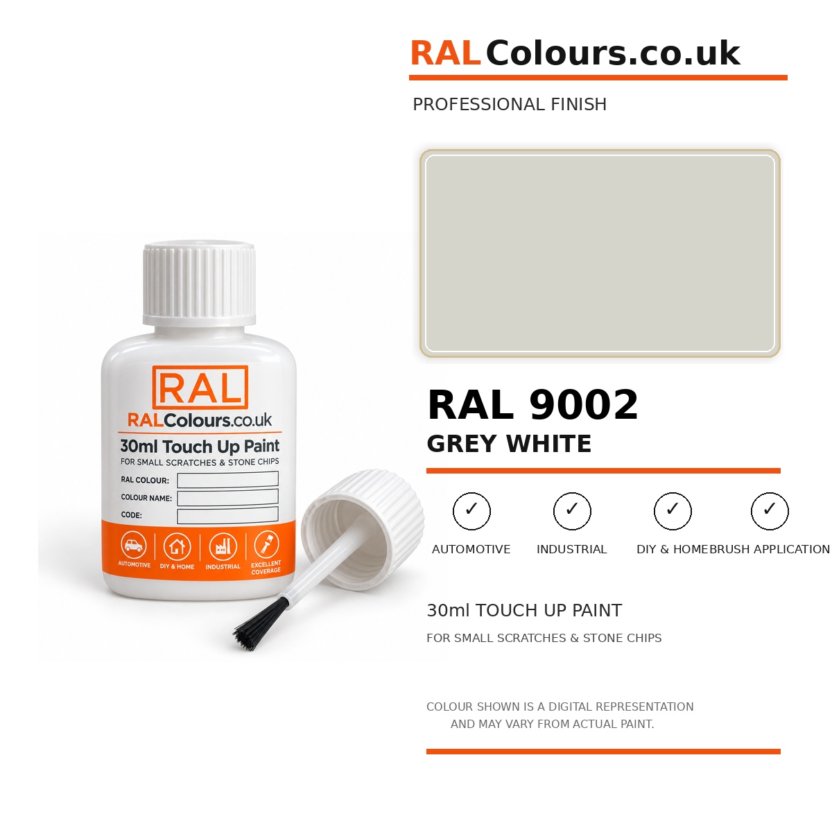RAL 9002 Grey white Touch Up Paint