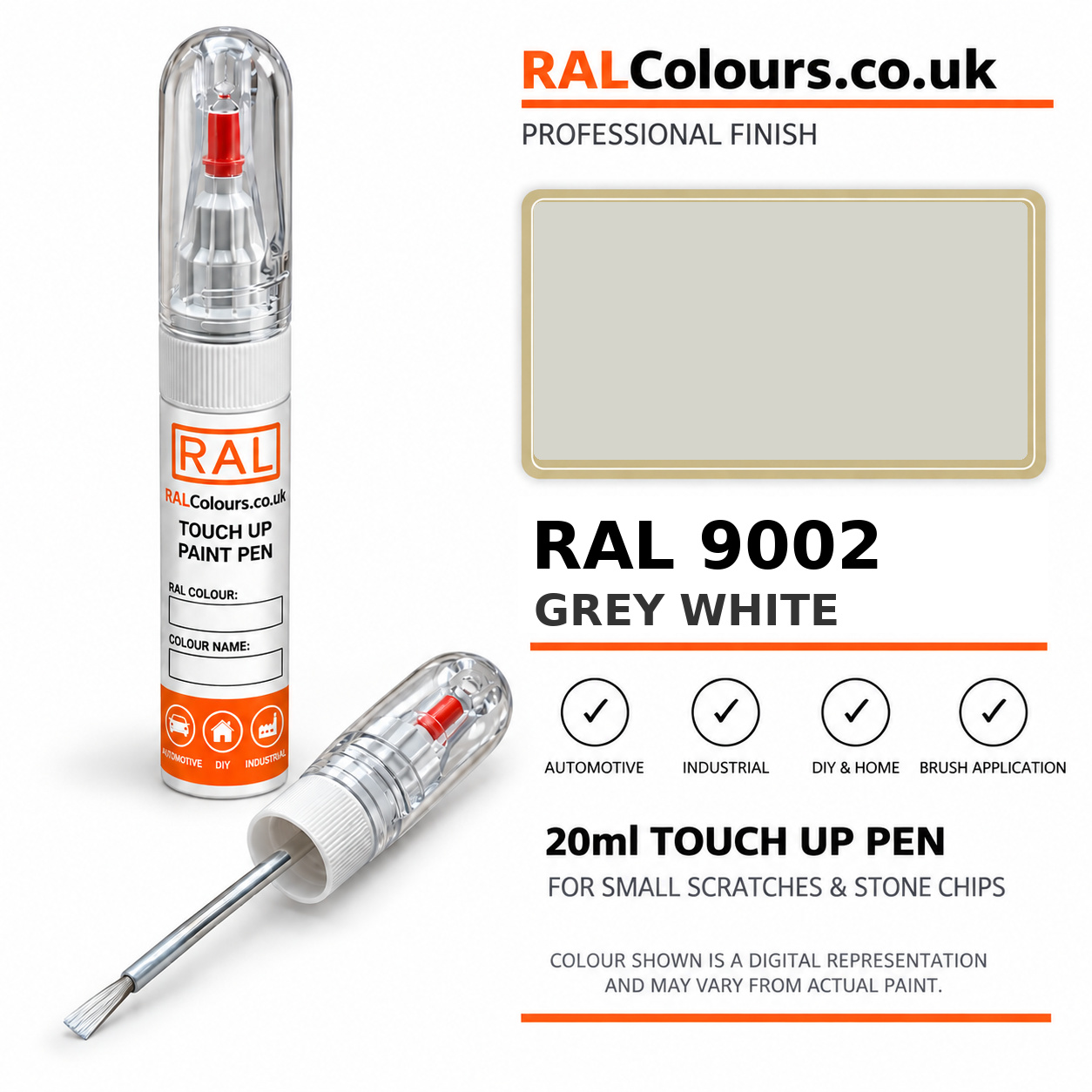 RAL 9002 Grey white Touch Up Pen