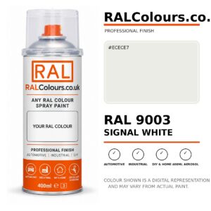 RAL 9003 Signal white Spray Paint Aerosol Can 400ml 400ml aerosol spray paint