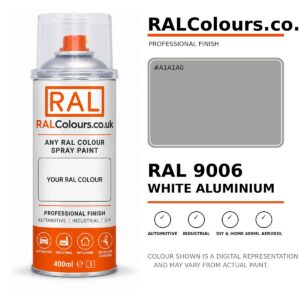 RAL 9006 White aluminium Spray Paint Aerosol Can 400ml 400ml aerosol spray paint
