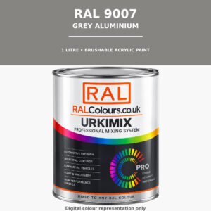 RAL 9007 Grey aluminium Brushable Acrylic Paint 1 Litre Tin