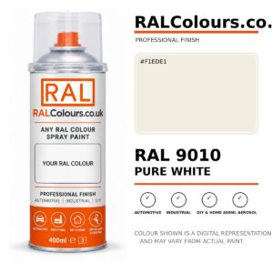 RAL 9010 Pure white Spray Paint Aerosol Can 400ml 400ml aerosol spray paint