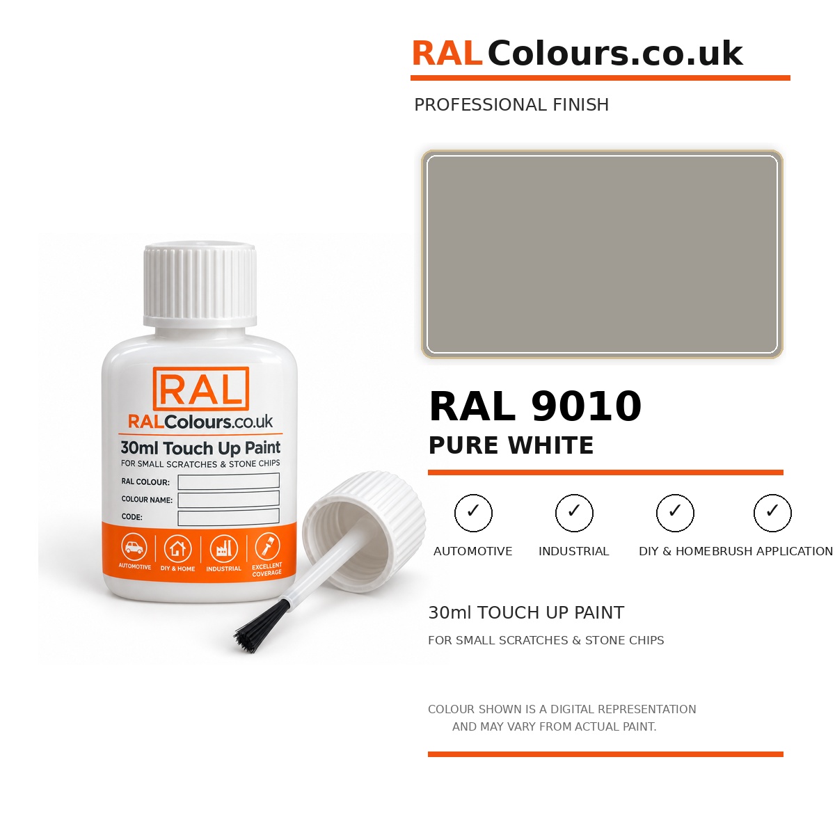 RAL 9010 Pure white Touch Up Paint