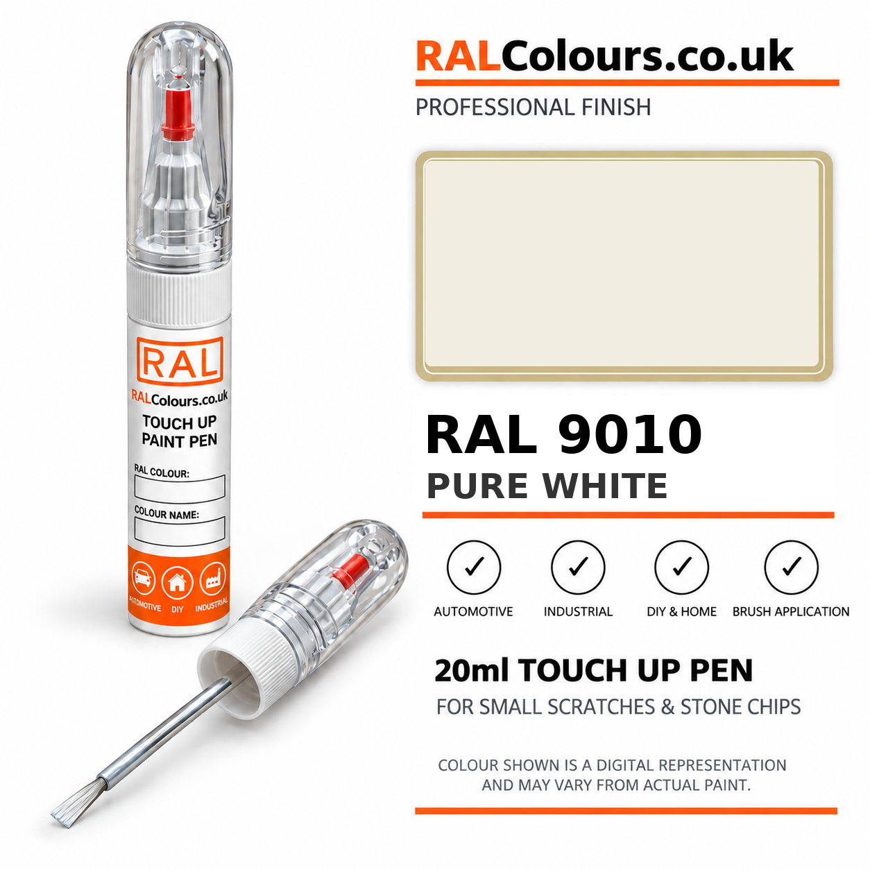 RAL 9010 Pure white Touch Up Pen