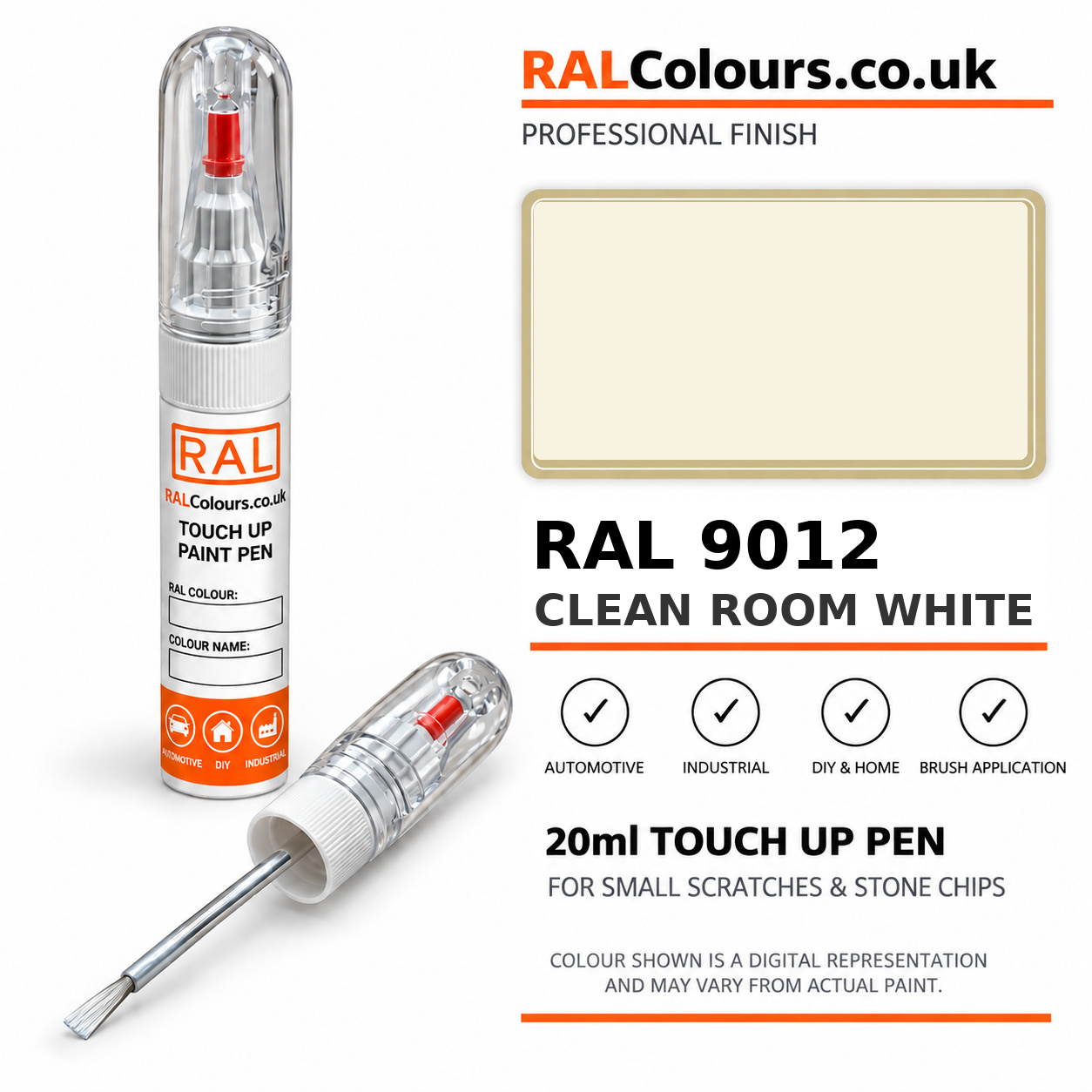 RAL 9012 Clean room white Touch Up Pen