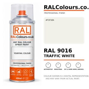 RAL 9016 Traffic white Spray Paint Aerosol Can 400ml 400ml aerosol spray paint