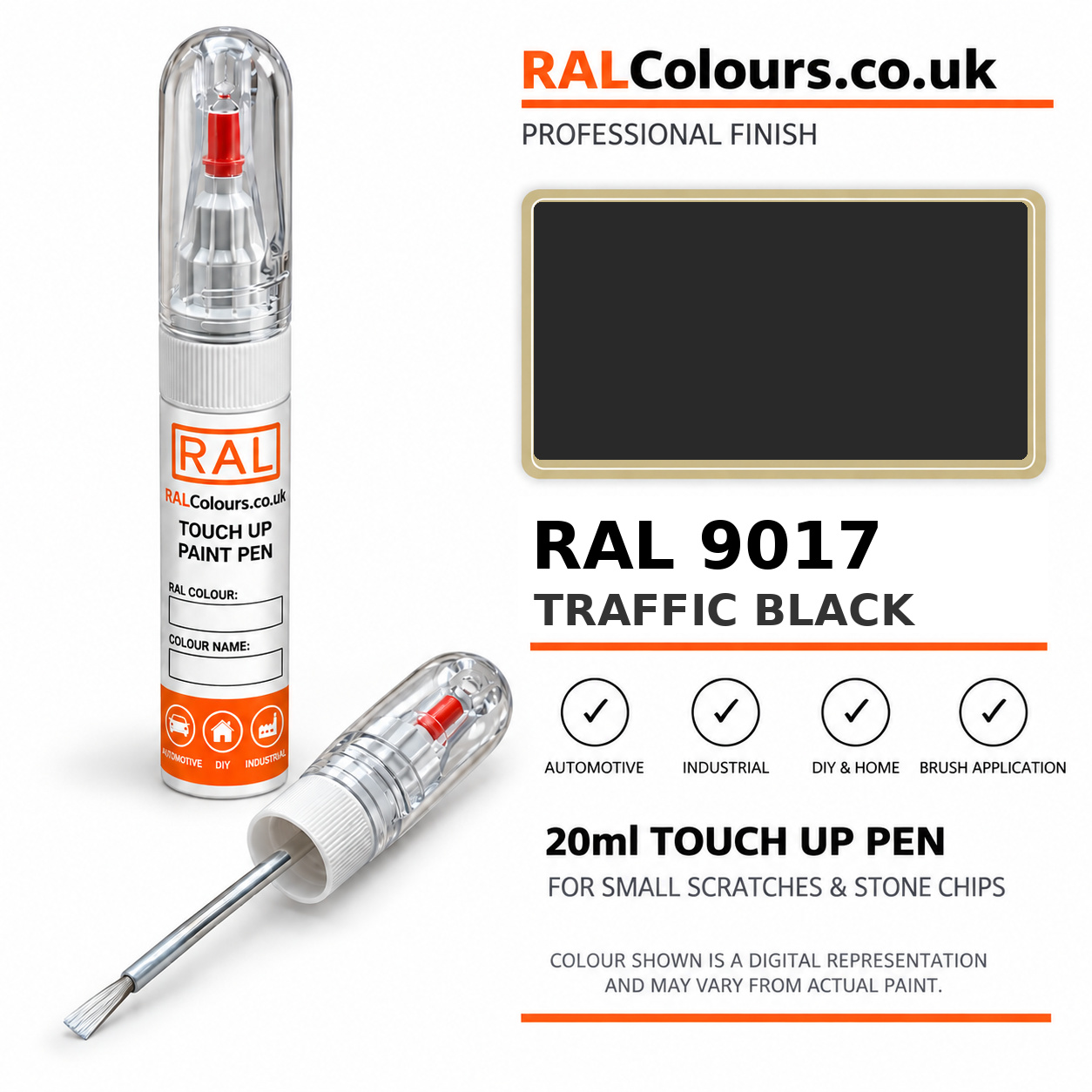 RAL 9017 Traffic black Touch Up Pen